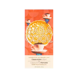 BABACOOL TABLETTE DE CHOCOLAT AU LAIT CROUSTILLANT - CAPPUCCINO CRÊPE