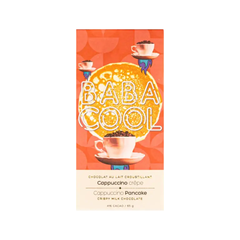 BABACOOL TABLETTE DE CHOCOLAT AU LAIT CROUSTILLANT - CAPPUCCINO CRÊPE