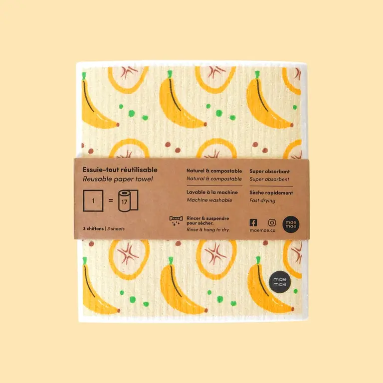 MAE MAE ESSUIE-TOUT RÉUTILISABLE - FRUITS ET PLAISIR
