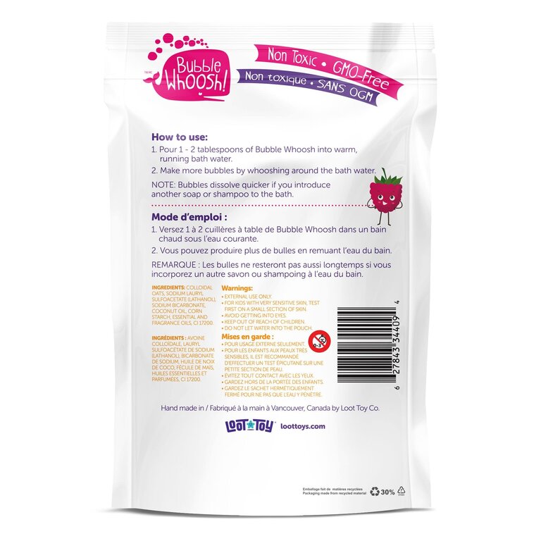 LOOT TOY BAIN MOUSSANT - BUBBLE WHOOSH - FRAMBOISE