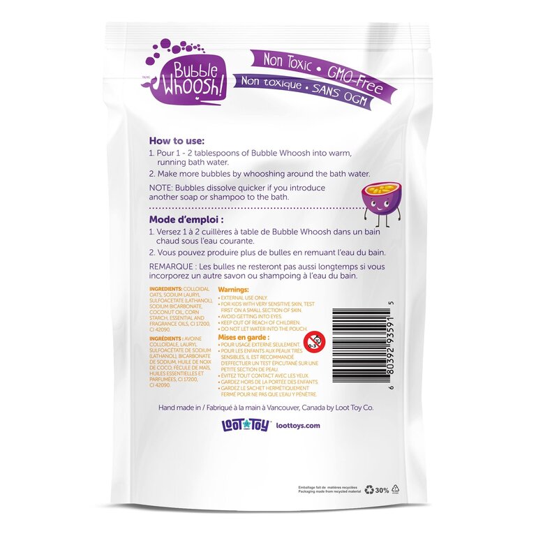 LOOT TOY BAIN MOUSSANT - BUBBLE WHOOSH - FRUIT DE LA PASSION