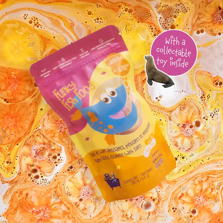 LOOT TOY SEL DE BAIN - FUNKY FISH FOOD - FAUNE JAUNE