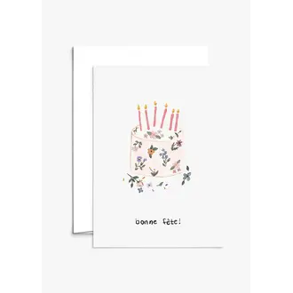 MIMI & AUGUST CARTE DE SOUHAITS - GÂTEAU DE FÊTE