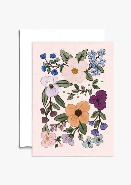 MIMI & AUGUST - CARTE DE SOUHAITS - CHAMPS DE FLEURS