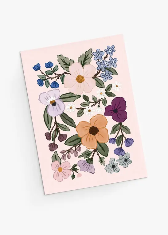 MIMI & AUGUST - CARTE DE SOUHAITS - CHAMPS DE FLEURS
