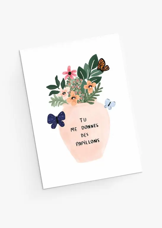 MIMI & AUGUST - CARTE DE SOUHAITS - PAPILLONS