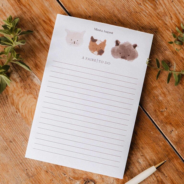 MIMI & AUGUST BLOC-NOTES - PURRFECT