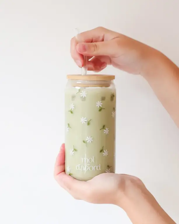 MOI D'ABORD TUMBLER EN VERRE - MARGUERITE