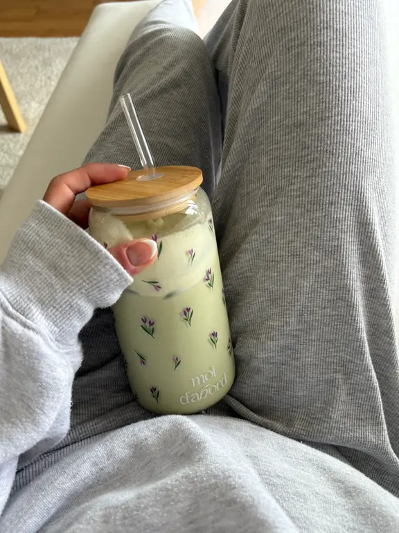 MOI D'ABORD TUMBLER EN VERRE - TULIPES
