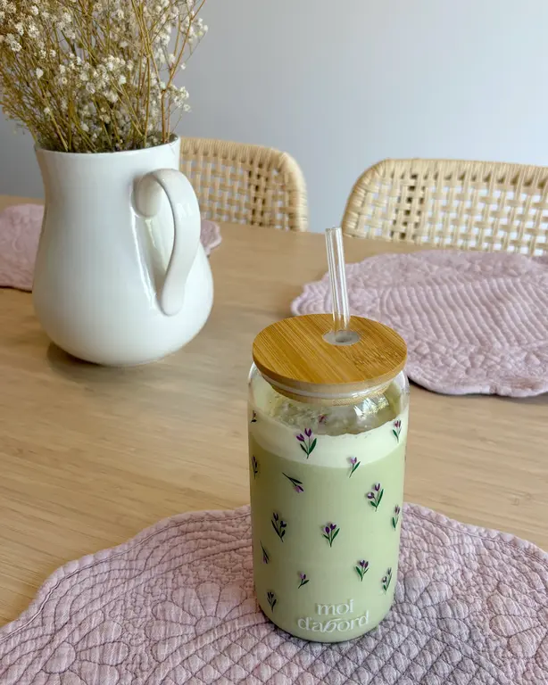 MOI D'ABORD TUMBLER EN VERRE - TULIPES