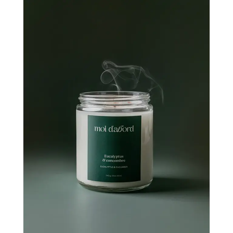 MOI D'ABORD BOUGIE DE SOJA - EUCALYPTUS & CONCOMBRE