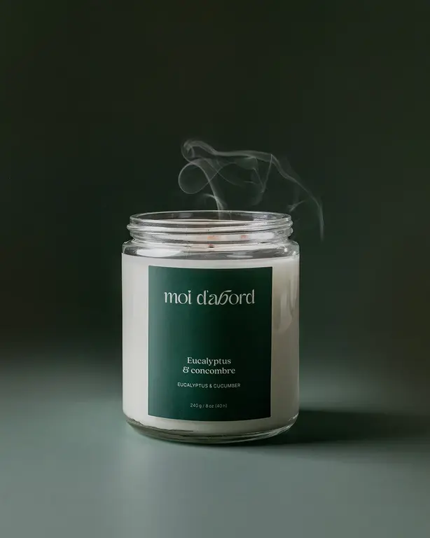 MOI D'ABORD BOUGIE DE SOJA - EUCALYPTUS & CONCOMBRE