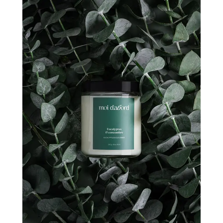 MOI D'ABORD BOUGIE DE SOJA - EUCALYPTUS & CONCOMBRE
