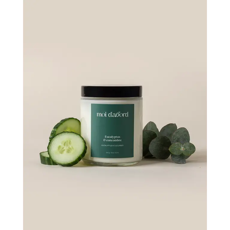 MOI D'ABORD BOUGIE DE SOJA - EUCALYPTUS & CONCOMBRE