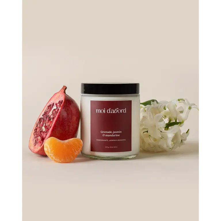 MOI D'ABORD BOUGIE DE SOJA - GRENADE, JASMIN & MANDRINE