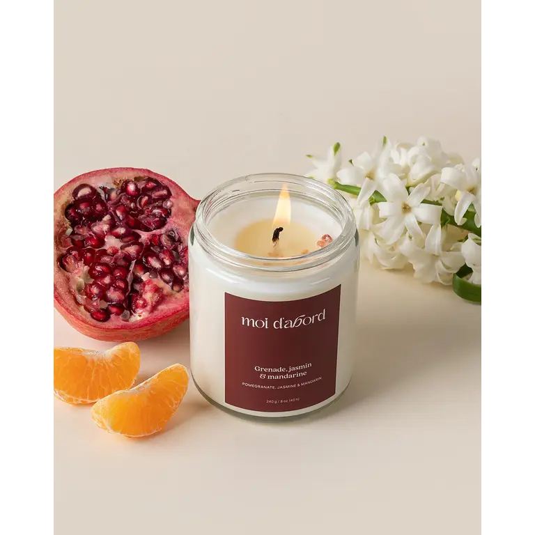 MOI D'ABORD BOUGIE DE SOJA - GRENADE, JASMIN & MANDRINE
