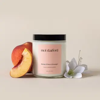 MOI D'ABORD BOUGIE DE SOJA - PÊCHE & FLEUR D'ORANGER