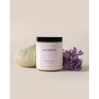 MOI D'ABORD BOUGIE DE SOJA - LILAS & CACHEMIRE