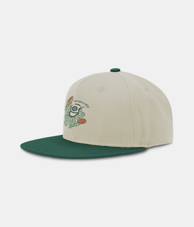 HEADSTER KIDS HEADSTER - CASQUETTE SNAPBACK LUNCH KRAKEN - PALE BEIGE
