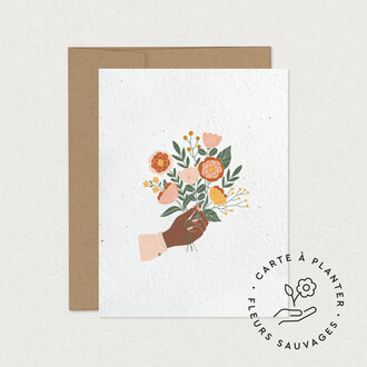 MIMOSA DESIGN CARTE DE SOUHAITS À PLANTER - BOUQUET
