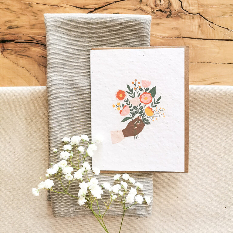 MIMOSA DESIGN CARTE DE SOUHAITS À PLANTER - BOUQUET