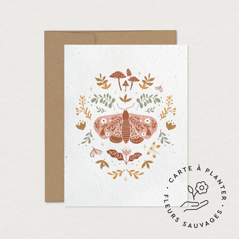 MIMOSA DESIGN CARTE DE SOUHAITS À PLANTER - PAPILLON