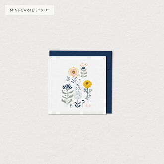 MIMOSA DESIGN MIMOSA - MINI CARTE SE SOUHAITS - FLEURS NAÏVES
