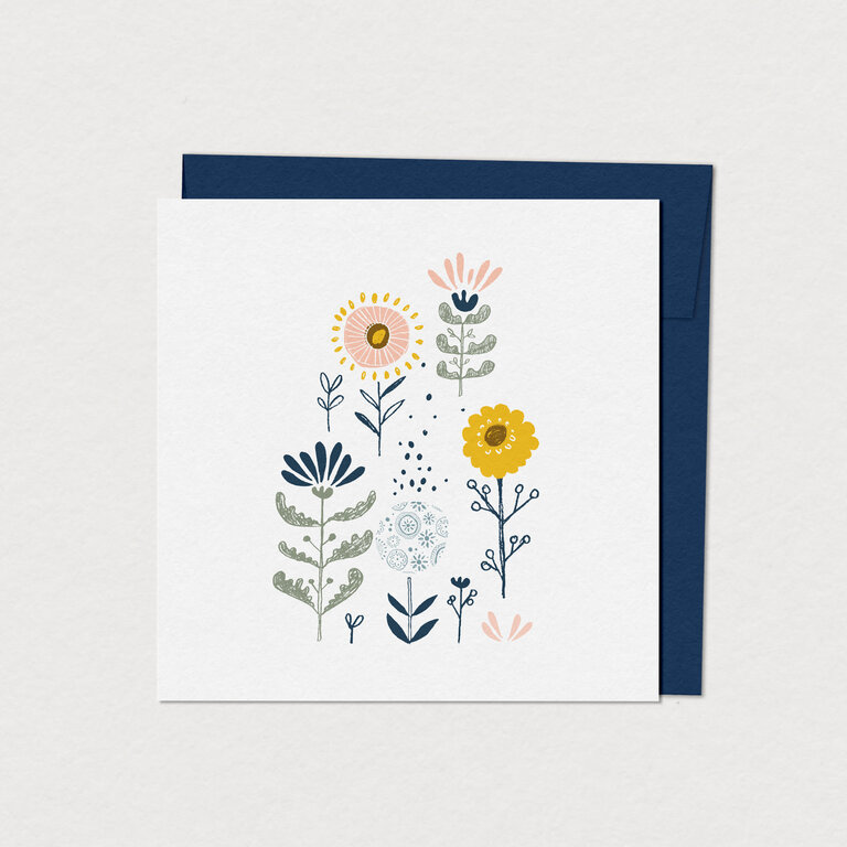 MIMOSA DESIGN MIMOSA - CARTE DE SOUHAITS - FLEURS NAÏVES