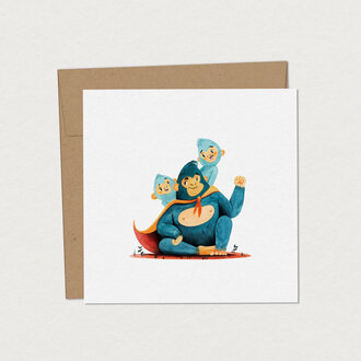 MIMOSA DESIGN CARTE DE SOUHAITS - PAPA GORILLA