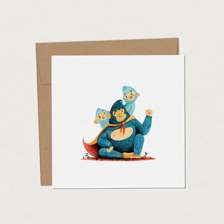 MIMOSA DESIGN MIMOSA - CARTE DE SOUHAITS - PAPA GORILLA