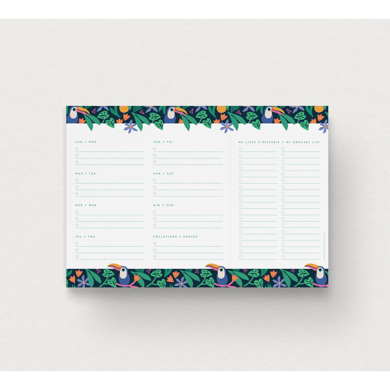 MIMOSA DESIGN PLANIFICATEUR DE REPAS - TOUCAN