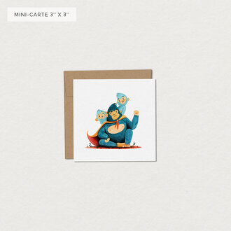 MIMOSA DESIGN MINI CARTE DE SOUHAITS - PAPA GORILLA