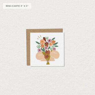 MIMOSA DESIGN MINI CARTE DE SOUHAITS - MISS BOUQUET