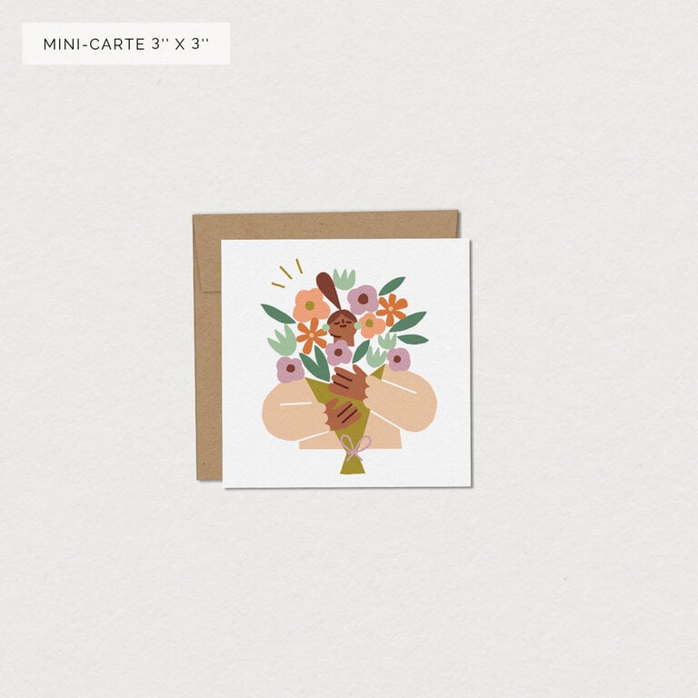 MIMOSA DESIGN MINI CARTE DE SOUHAITS - MISS BOUQUET