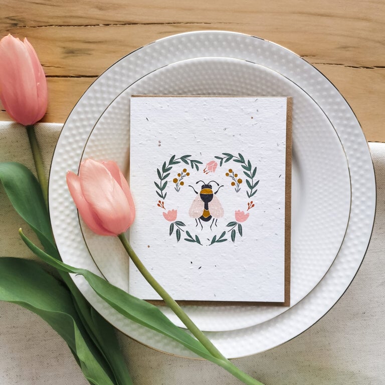 MIMOSA DESIGN CARTE DE SOUHAITS  À PLANTER - ABEILLE