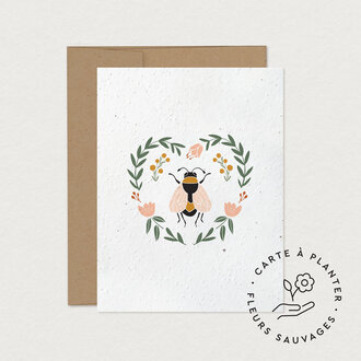 MIMOSA DESIGN CARTE DE SOUHAITS  À PLANTER - ABEILLE