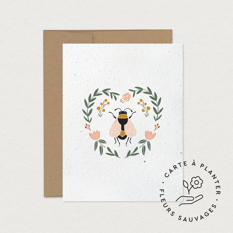 MIMOSA DESIGN CARTE DE SOUHAITS  À PLANTER - ABEILLE