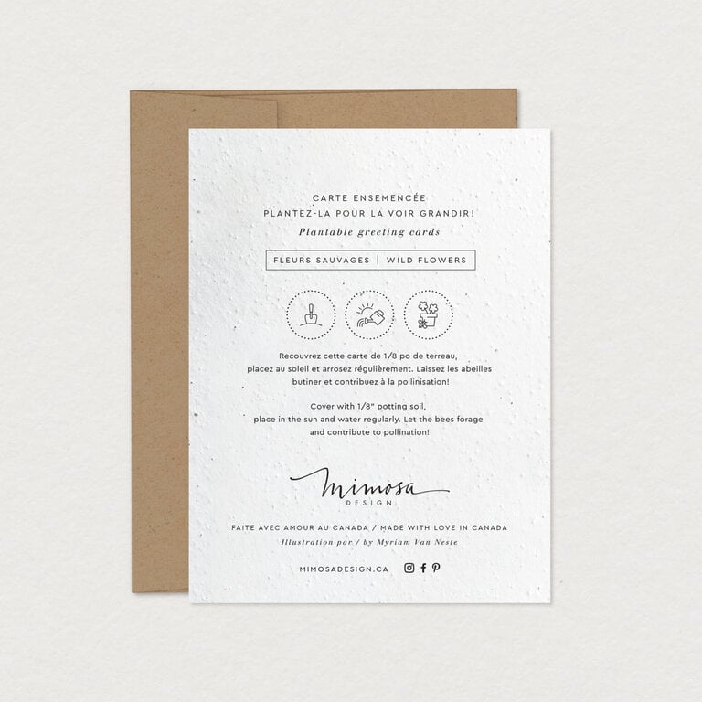 MIMOSA DESIGN CARTE DE SOUHAITS À PLANTER - FLAVIE