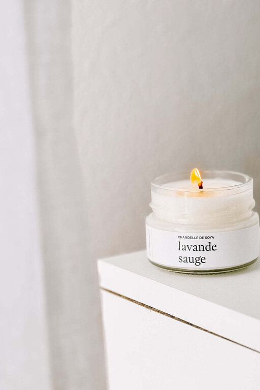MARÉE CHANDELLE CHANDELLE DE SOYA - LAVANDE ET SAUGE