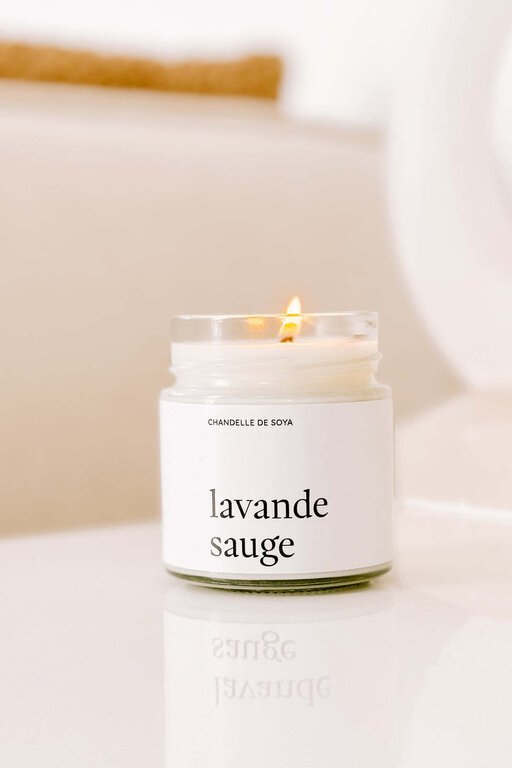 MARÉE CHANDELLE CHANDELLE DE SOYA - LAVANDE ET SAUGE
