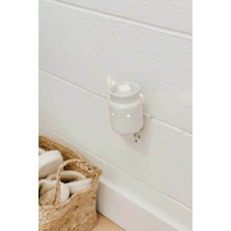 MARÉE CHANDELLE DIFFUSEUR MURAL POUR PASTILLES DES CIRE HOBNAIL - BLANC