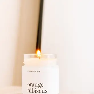 MARÉE CHANDELLE CHANDELLE DE SOYA - ORANGE HIBISCUS