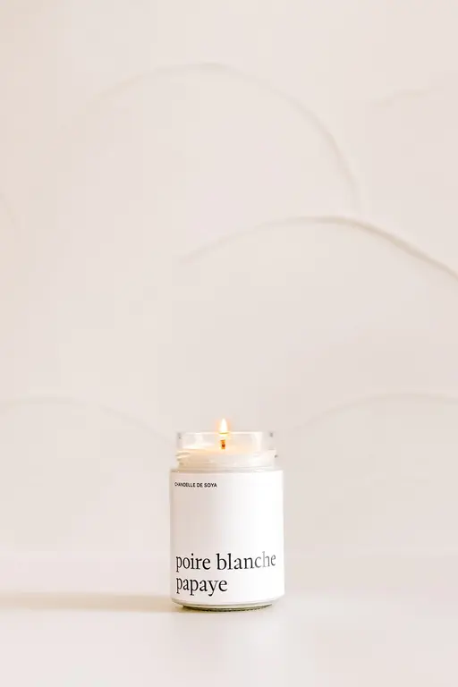 MARÉE CHANDELLE CHANDELLE DE SOYA - POIRE BLANCHE ET PAPAYE