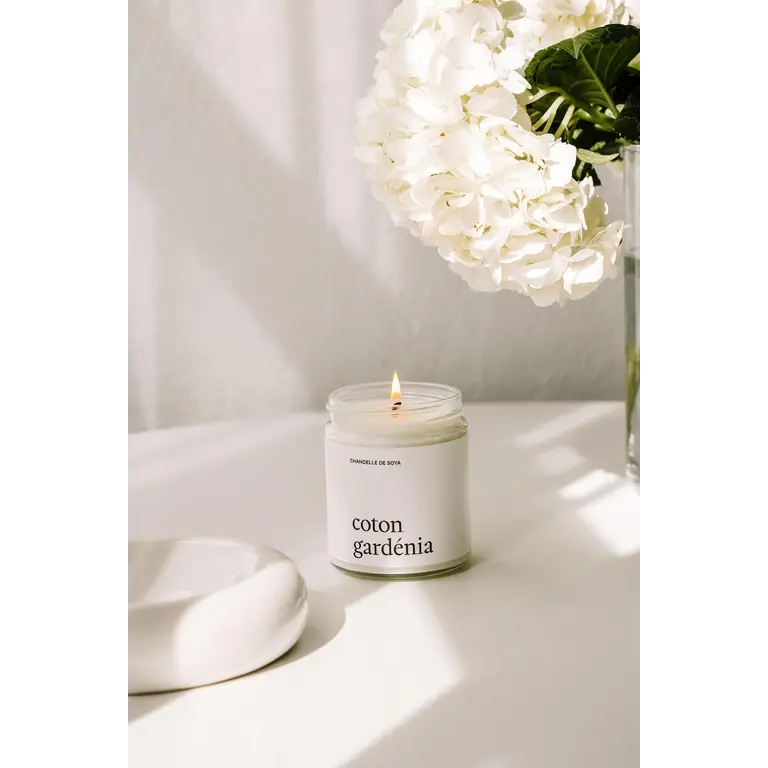 MARÉE CHANDELLE CHANDELLE DE SOYA 270 ML - COTON GARDÉNIA