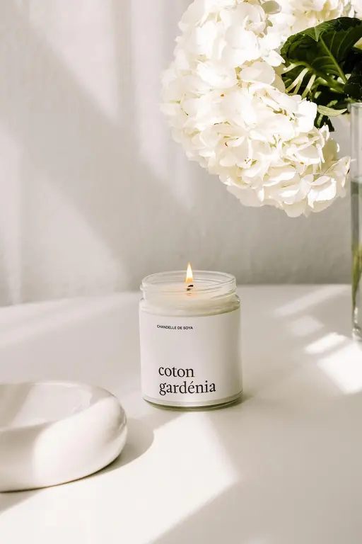 MARÉE CHANDELLE CHANDELLE DE SOYA 270 ML - COTON GARDÉNIA