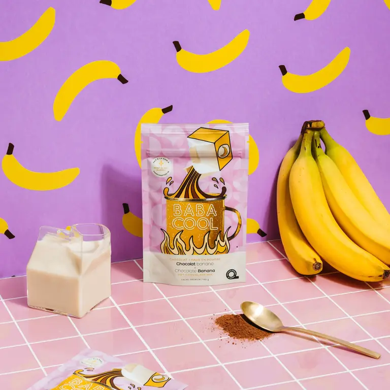 BABACOOL CHOCOLAT CHAUD EN POUDRE - CHOCOLAT BANANE