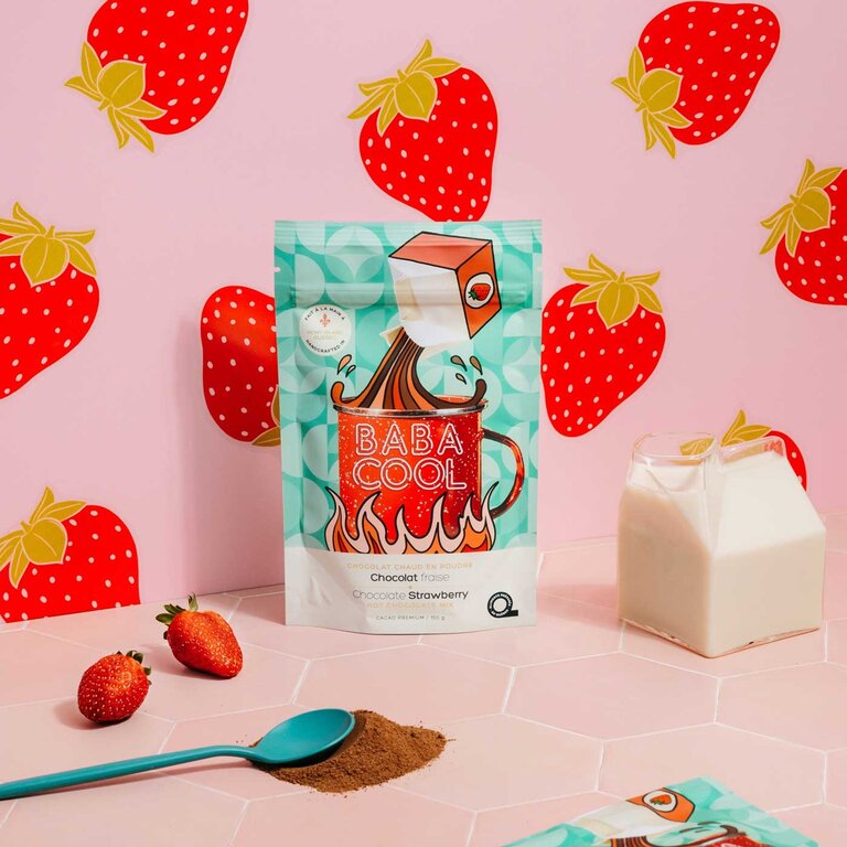 BABACOOL CHOCOLAT CHAUD EN POUDRE - CHOCOLAT FRAISE