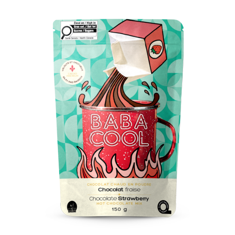 BABACOOL CHOCOLAT CHAUD EN POUDRE - CHOCOLAT FRAISE