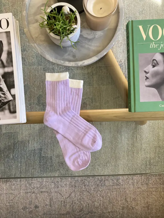 UNIFIED CHAUSSETTES SUNDAYS SOCKS - LAVENDER SOLID