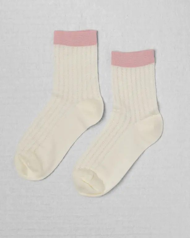UNIFIED CHAUSSETTES SUNDAYS SOCKS - ROSE STRIPE